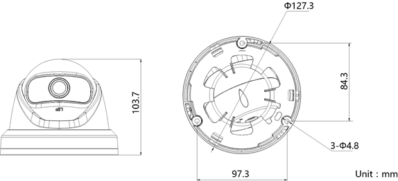 400萬1/3CMOS ICR180度廣角半球型網絡攝像機DS-2CD3345(D)P1-I(圖1) 400萬1/3CMOS ICR180度廣角半球型網絡攝像機DS-2CD3345(D)P1-I(圖1)
