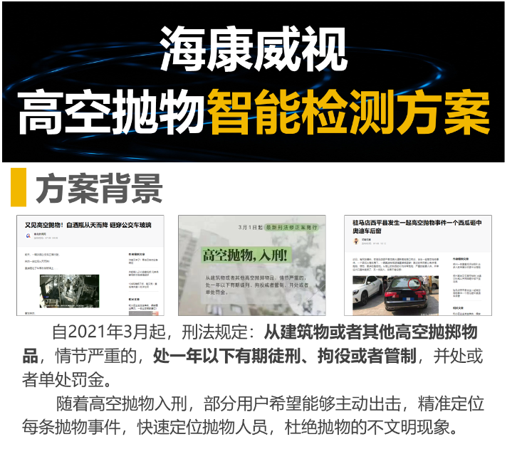 高空抛物现已列入法律，海康威视为你护航。(图1)