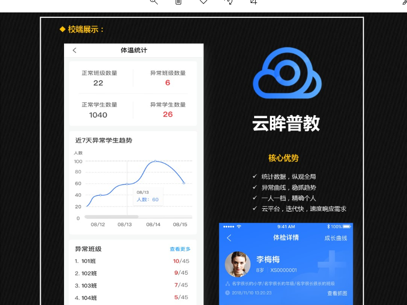 教育防疫数据联网之班牌测温方案(图4)